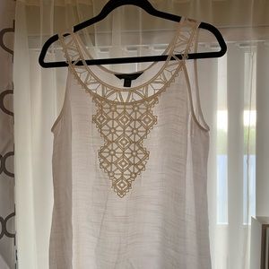 Sheer white tank top